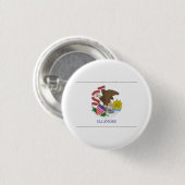 Illinois-FLAGGE International Button (Vorne & Hinten)