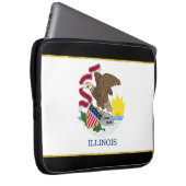 Illinois-Flagge Laptopschutzhülle (Vorne Rechts)