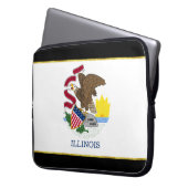 Illinois-Flagge Laptopschutzhülle (Vorderseite Links)