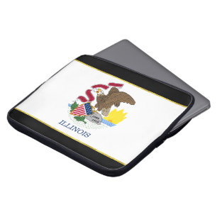 Illinois-Flagge Laptopschutzhülle