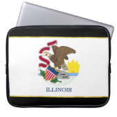 Illinois-Flagge Laptopschutzhülle (Vorderseite)