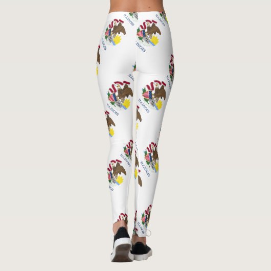 Illinois-Flagge Leggings (Rückseite)