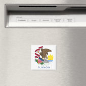 Illinois-Flagge Magnet (In Situ (Geschirrspüler))