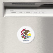 Illinois-Flagge Magnet (In Situ (Geschirrspüler))