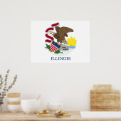 Illinois-Flagge Poster (Küche)