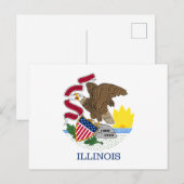 Illinois-Flagge Postkarte (Vorne/Hinten)