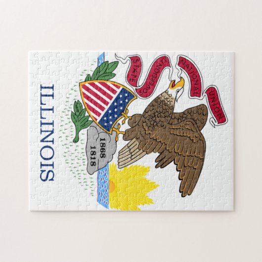 Illinois-Flagge Puzzle (Horizontal)