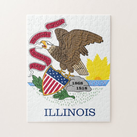 Illinois-Flagge Puzzle (Vertikal)