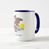 Illinois-Flagge Tasse (VorderseiteRechts)