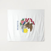 Illinois-Flagge Wandteppich (Vorderseite (Horizontal))