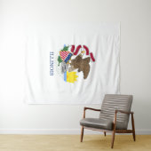 Illinois-Flagge Wandteppich (Beispiel (Horizontal))
