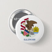Illinois-Flaggen-Knopf Button (Vorne & Hinten)