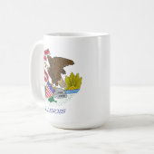 Illinois-Flaggen-Tasse Kaffeetasse (Vorderseite Links)