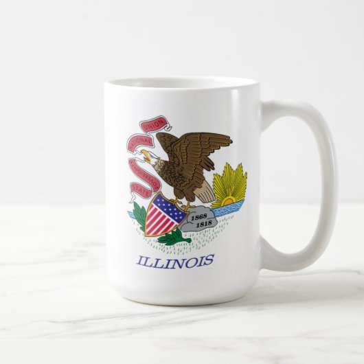 Illinois-Flaggen-Tasse Kaffeetasse (Rechts)