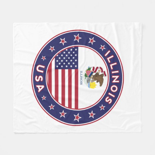 Illinois Fleecedecke (Vorderseite (Horizontal))