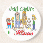 Illinois Funny Trailer Park Sandstone Untersetzer (Vorne)