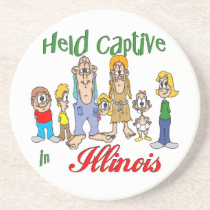 Illinois Funny Trailer Park Sandstone Untersetzer