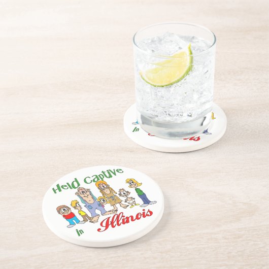 Illinois Funny Trailer Park Sandstone Untersetzer (Seite)