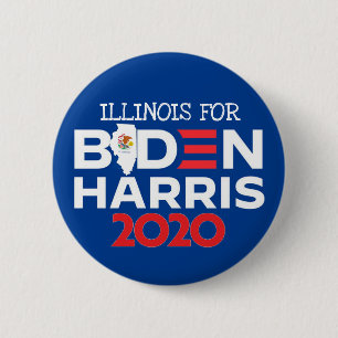 Illinois für Biden Harris 2020 Button