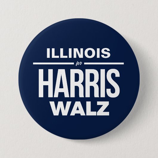 Illinois für Harris Walz Button (Vorderseite)