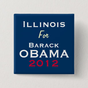 ILLINOIS für Kampagnen-Knopf OBAMA 2012 Button