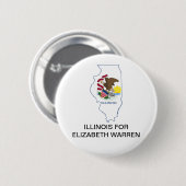 ILLINOIS für Knopf ELIZABETH WAREN 2020 Button (Vorne & Hinten)