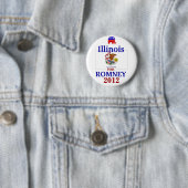 Illinois für Romney 2012 Button (Beispiel)