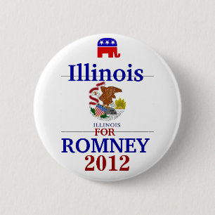 Illinois für Romney 2012 Button