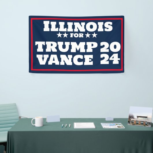 Illinois für Trump Vance 2024-Banner Banner (Messeveranstaltung)