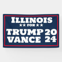Illinois für Trump Vance 2024-Banner
