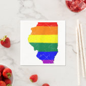 Illinois Gay Pride Flag Serviette (Beispiel)