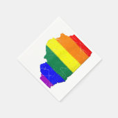 Illinois Gay Pride Flag Serviette (Ecke)