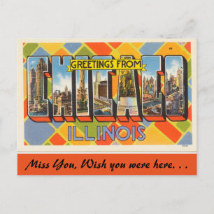 Illinois, Grüße aus Chicago Postkarte