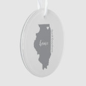 Illinois Heimat Personalisiertes Ornament (Vorderseite)