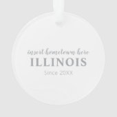 Illinois Heimat Personalisiertes Ornament (Rückseite)