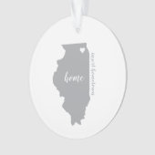 Illinois Heimat Personalisiertes Ornament (Vorderseite)