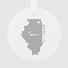 Illinois Heimat Personalisiertes Ornament