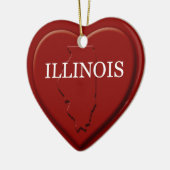 Illinois Herzkarte Weihnachtsschmuck (Links)
