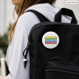 Illinois-Herzmuster-Regenbogen-Staatsstolz-Design Button