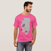Illinois Home State Blumenstrauß T-Shirt (Vorne ganz)