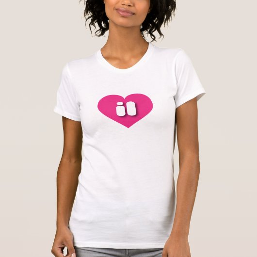 Illinois hot pink heart - I Liebe il T-Shirt (Vorderseite)