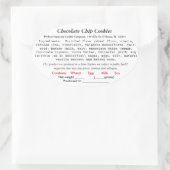 ILLINOIS Hütte Recht Etikett Bäckerei, Kakaobombe Ovaler Aufkleber (Tasche)