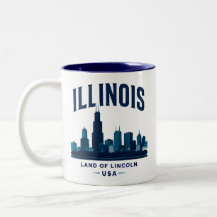 Illinois Ikonische Sehenswürdigkeiten Zweifarbige Tasse
