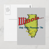 Illinois IL Motto ~ Nur Idioten pronounce "S" Postkarte (Vorne/Hinten)