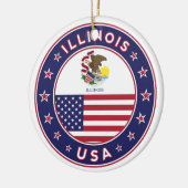 Illinois, Illinois-T - Shirt, Illinois-Aufkleber, Keramik Ornament (Links)