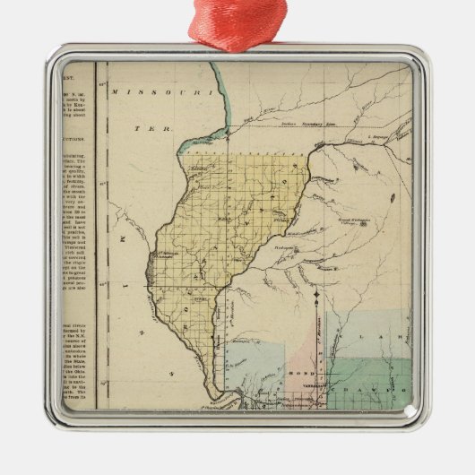 Illinois im Jahre 1822 Ornament Aus Metall (Vorne)