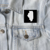 Illinois in Weiß und Schwarz Button (Beispiel)