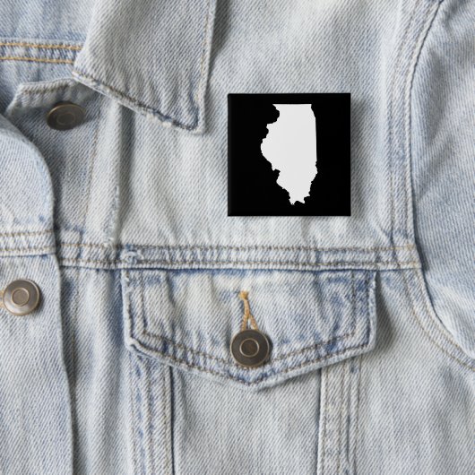 Illinois in Weiß und Schwarz Button (Beispiel)
