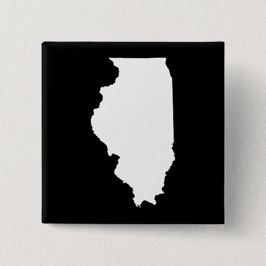 Illinois in Weiß und Schwarz Button (Vorderseite)