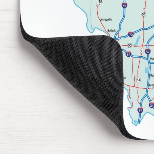 Illinois Interstate Map Mousepad (Ecke)